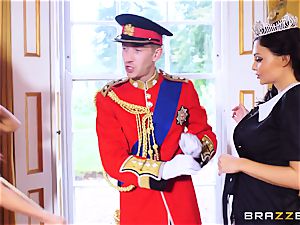 Right royal threesome with Aletta Ocean and Madison Ivy