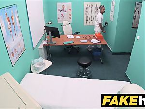 fake clinic toilet room blow-job and boinking